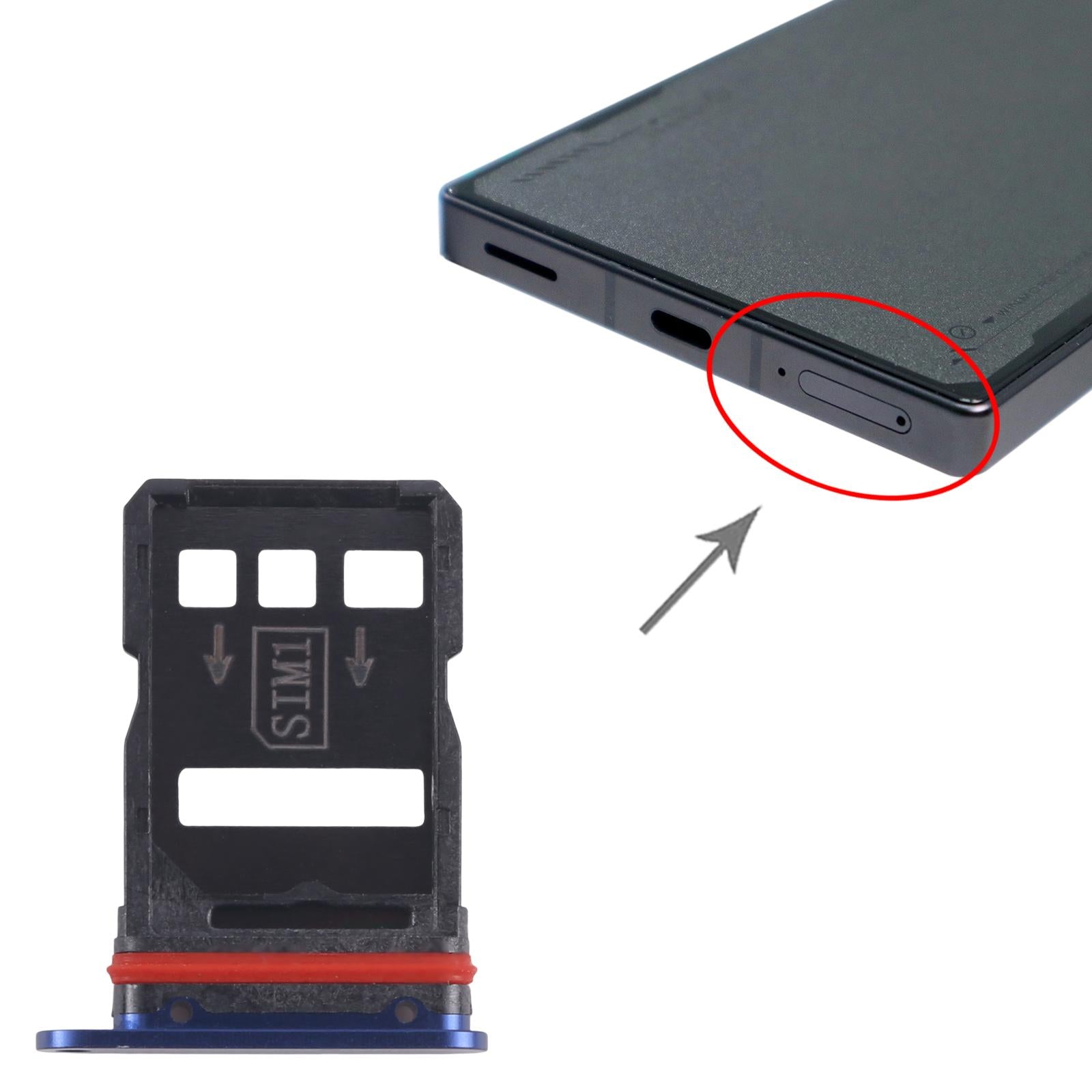 For ZTE nubia RedMagic 7s Pro NX709S SIM Card Tray + SIM Card Tray (Blue)