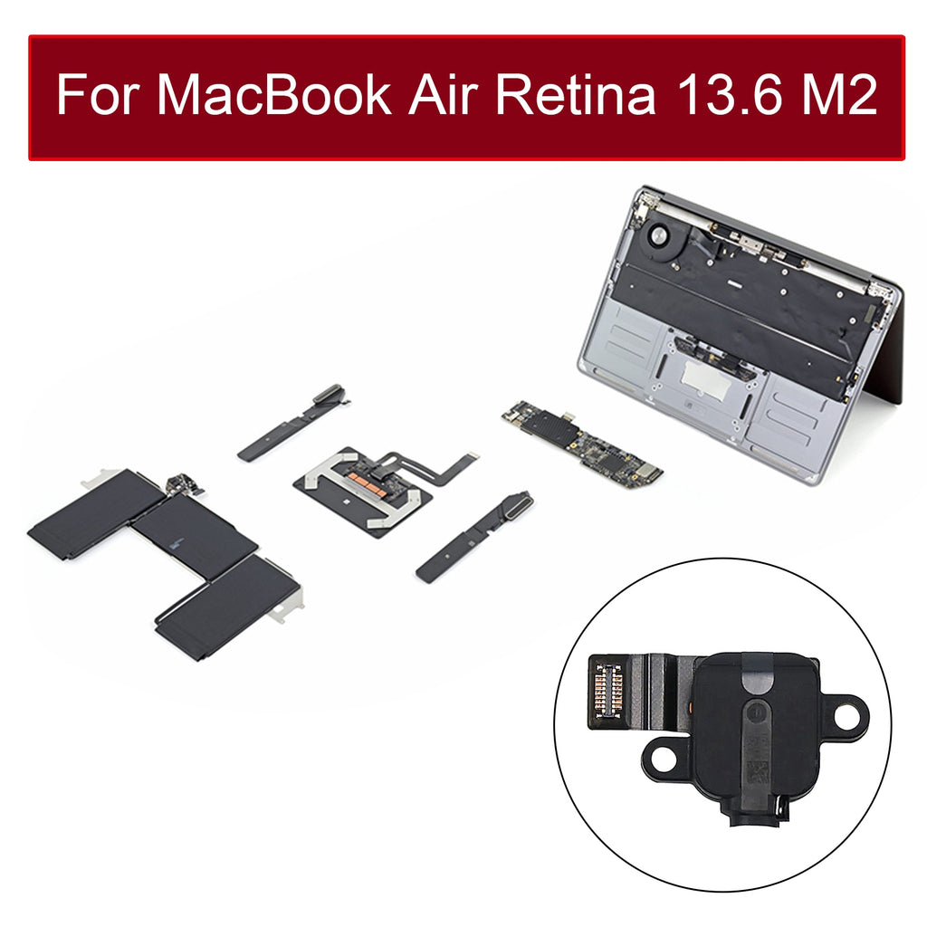 Earphone Jack Flex Cable 821-03656-A for MacBook Air 13.6 inch A2681 2022 EMC4074 (White)