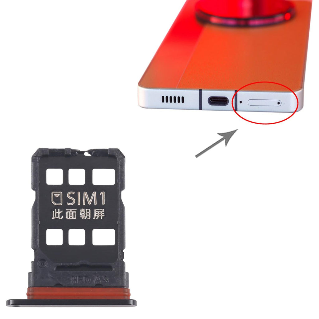 For ZTE nubia Z60 Ultra NX721J SIM + SIM Card Tray (Black)