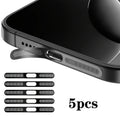 For iPhone 17 Pro Max 5pcs High-Density Metallic Integrated Speaker Dust Cover(Black)
