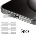 For iPhone 17 Pro 5pcs High-Density Metallic Integrated Speaker Dust Cover(Silver)