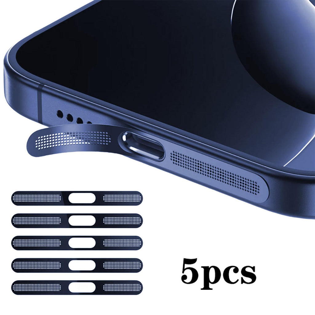 For iPhone 17 Pro 5pcs High-Density Metallic Integrated Speaker Dust Cover(Blue)