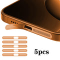 For iPhone 17 Pro 5pcs High-Density Metallic Integrated Speaker Dust Cover(Orange)