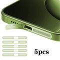 For iPhone 17 5pcs High-Density Metallic Integrated Speaker Dust Cover(Green)