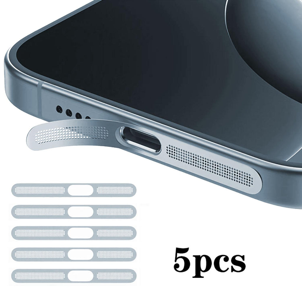 For iPhone Air 5pcs High-Density Metallic Integrated Speaker Dust Cover(Light Blue)