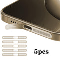 For iPhone Air 5pcs High-Density Metallic Integrated Speaker Dust Cover(Light Gold)