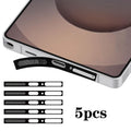 For Samsung Galaxy S26 Ultra 5G 5pcs High-Density Metallic Integrated Speaker Dust Cover(Black)