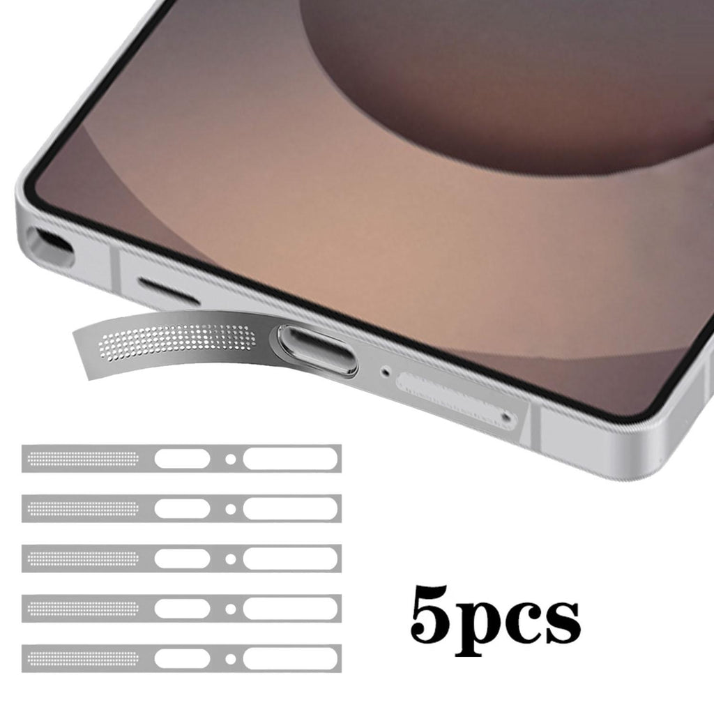 For Samsung Galaxy S26 Ultra 5G 5pcs High-Density Metallic Integrated Speaker Dust Cover(Silver)