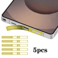 For Samsung Galaxy S25 Ultra 5G 5pcs High-Density Metallic Integrated Speaker Dust Cover(Gold)