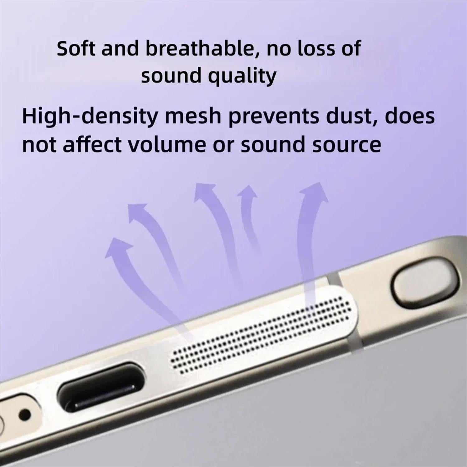 For Samsung Galaxy S25 Ultra 5G 5pcs High-Density Metallic Integrated Speaker Dust Cover(Gold)