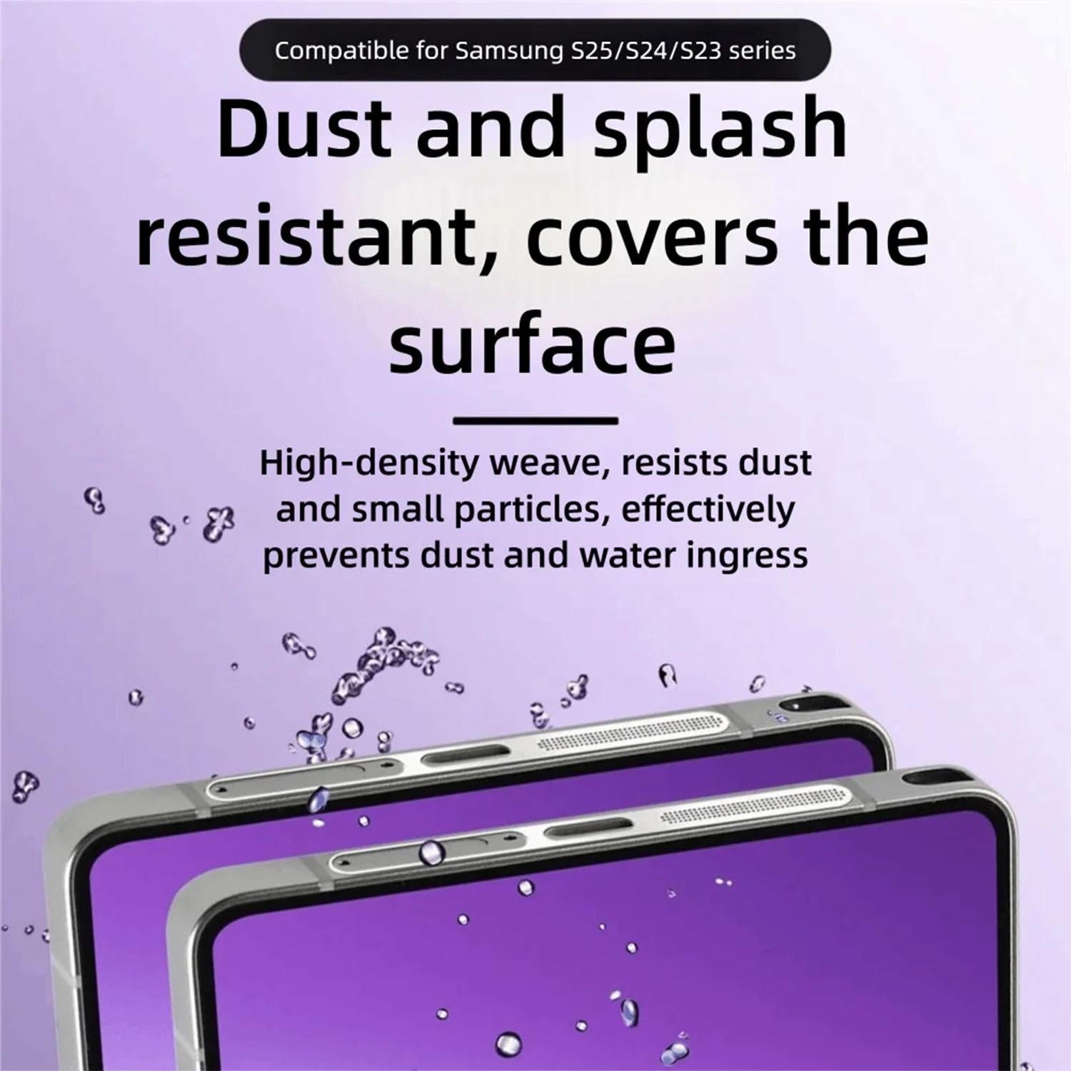 For Samsung Galaxy S26 Ultra 5G 5pcs High-Density Metallic Integrated Speaker Dust Cover(Silver)