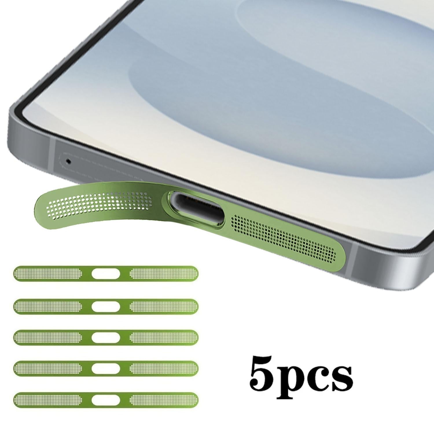 For Samsung Galaxy S26+ 5G 5pcs High-Density Metallic Integrated Speaker Dust Cover(Green)