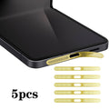 For Samsung Galaxy Z Flip7 5G 5pcs High-Density Metallic Integrated Speaker Dust Cover(Gold)
