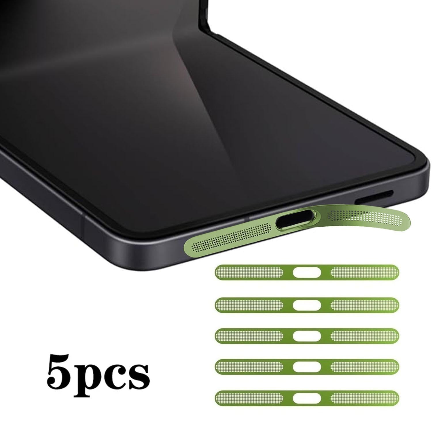 For Samsung Galaxy Z Flip7 5G 5pcs High-Density Metallic Integrated Speaker Dust Cover(Green)