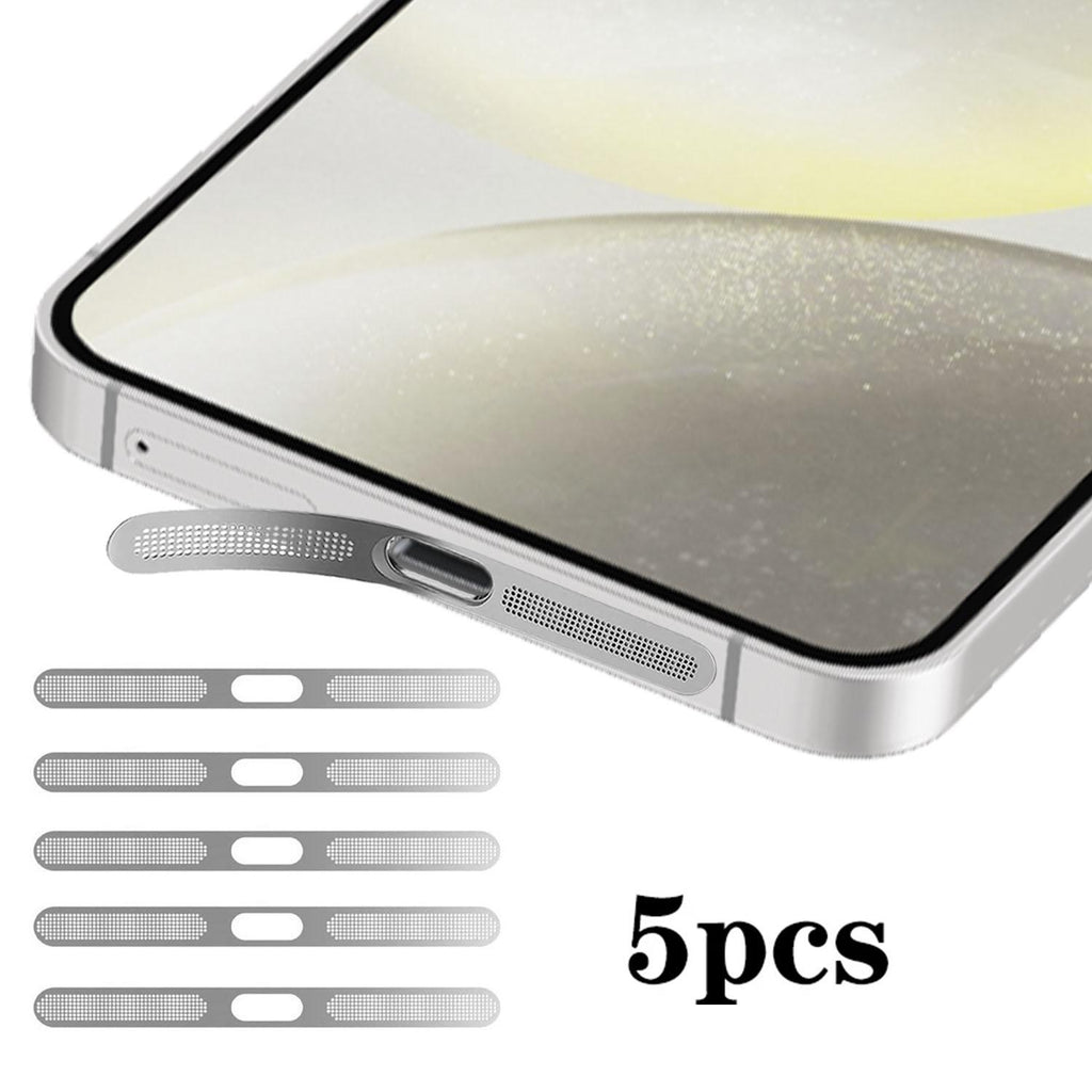 For Samsung Galaxy S24+ 5G 5pcs High-Density Metallic Integrated Speaker Dust Cover(Silver)
