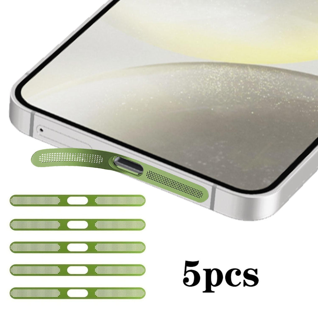 For Samsung Galaxy S24+ 5G 5pcs High-Density Metallic Integrated Speaker Dust Cover(Green)