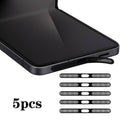 For Samsung Galaxy Z Flip6 5G 5pcs High-Density Metallic Integrated Speaker Dust Cover(Black)