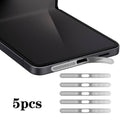 For Samsung Galaxy Z Flip6 5G 5pcs High-Density Metallic Integrated Speaker Dust Cover(Silver)