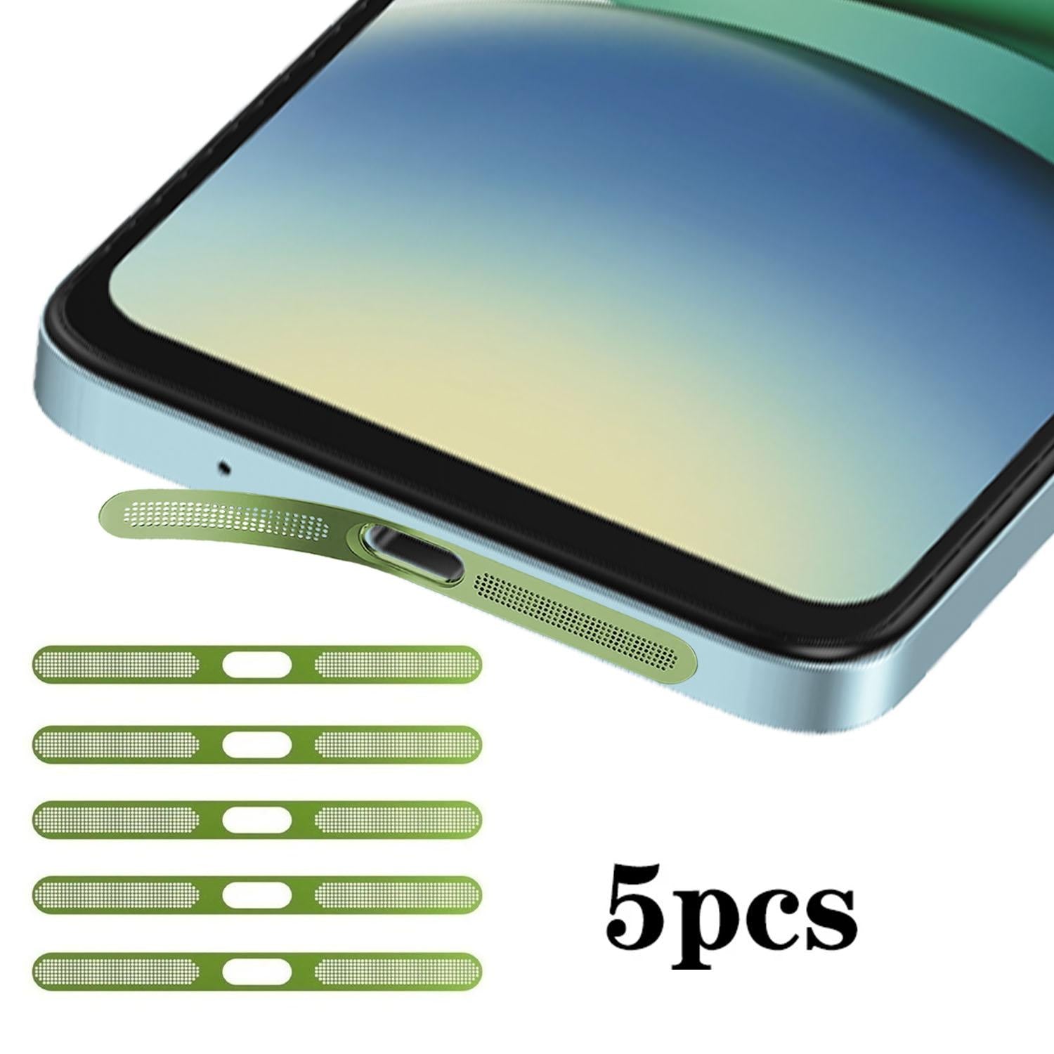 For Redmi A5 5pcs High-Density Metallic Integrated Speaker Dust Cover(Green)