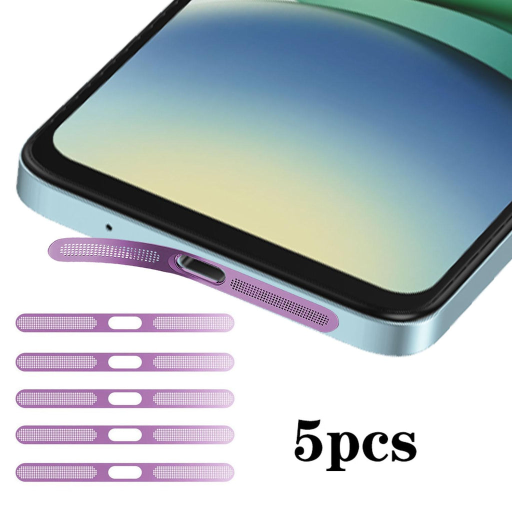 For Redmi A5 5pcs High-Density Metallic Integrated Speaker Dust Cover(Purple)