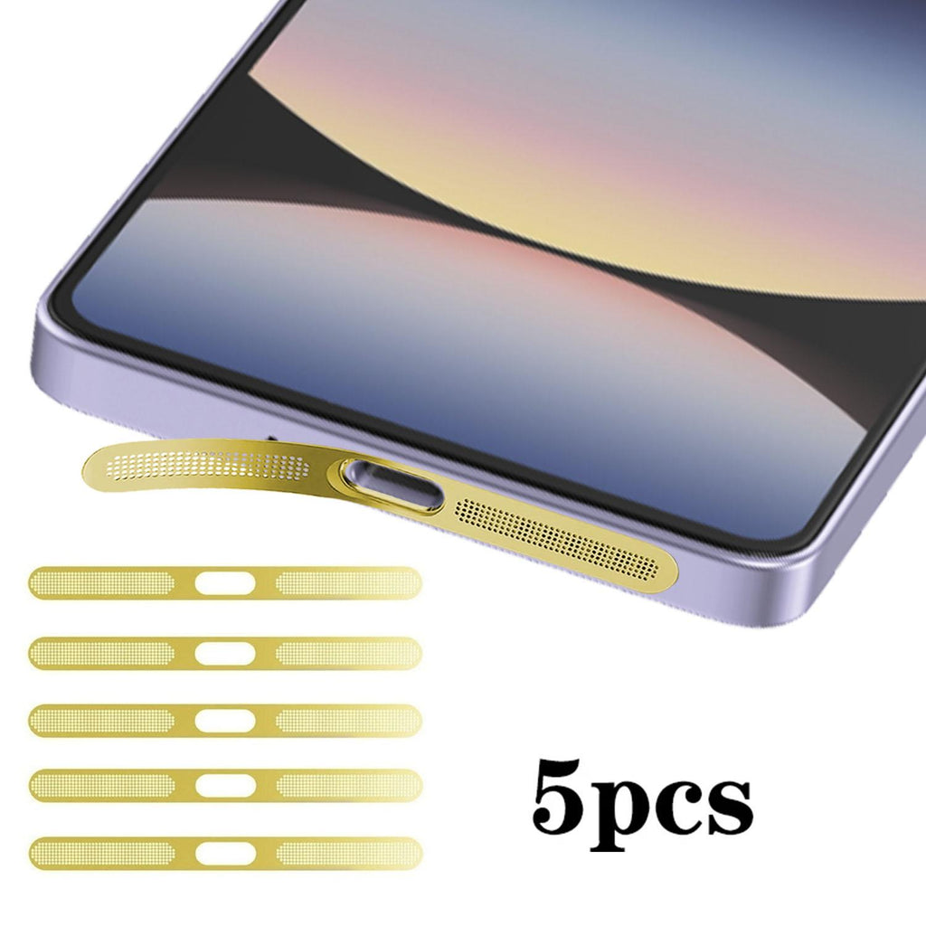 For Redmi Note14S 5pcs High-Density Metallic Integrated Speaker Dust Cover(Gold)