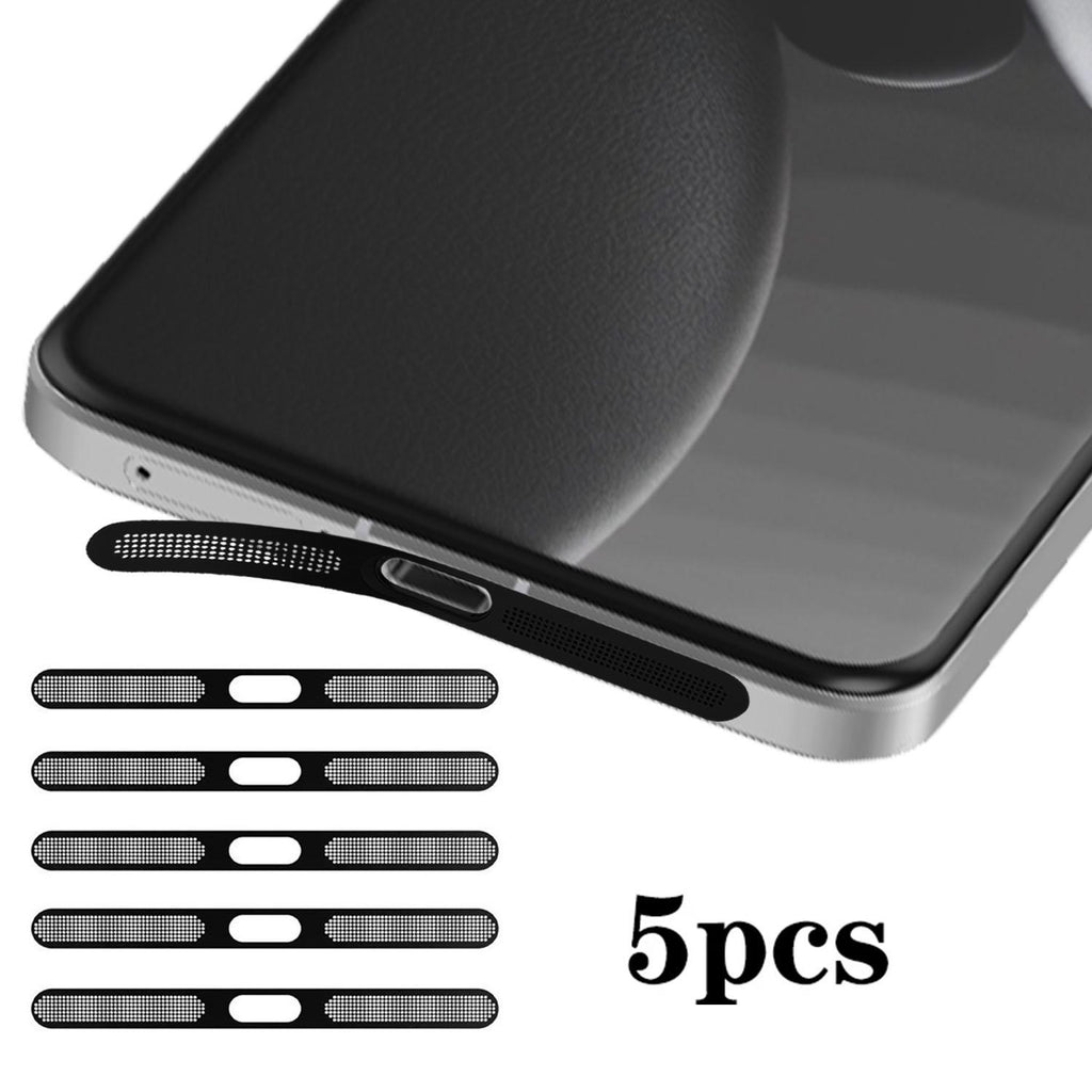 For Xiaomi 15 Ultra 5pcs High-Density Metallic Integrated Speaker Dust Cover(Black)
