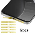 For Xiaomi 15 Ultra 5pcs High-Density Metallic Integrated Speaker Dust Cover(Gold)