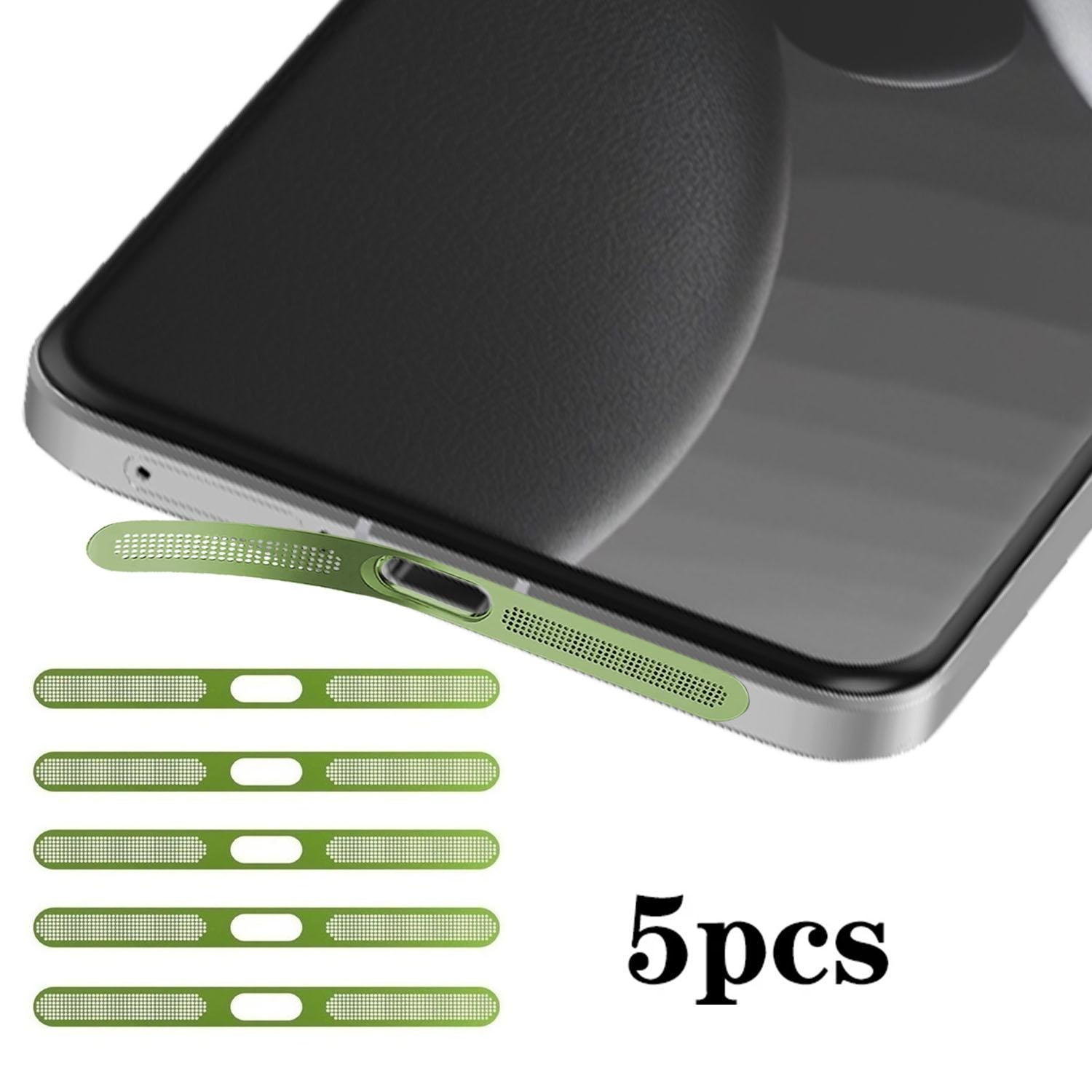 For Xiaomi 15 Ultra 5pcs High-Density Metallic Integrated Speaker Dust Cover(Green)