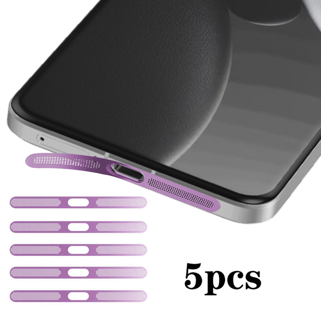 For Xiaomi 15 Ultra 5pcs High-Density Metallic Integrated Speaker Dust Cover(Purple)