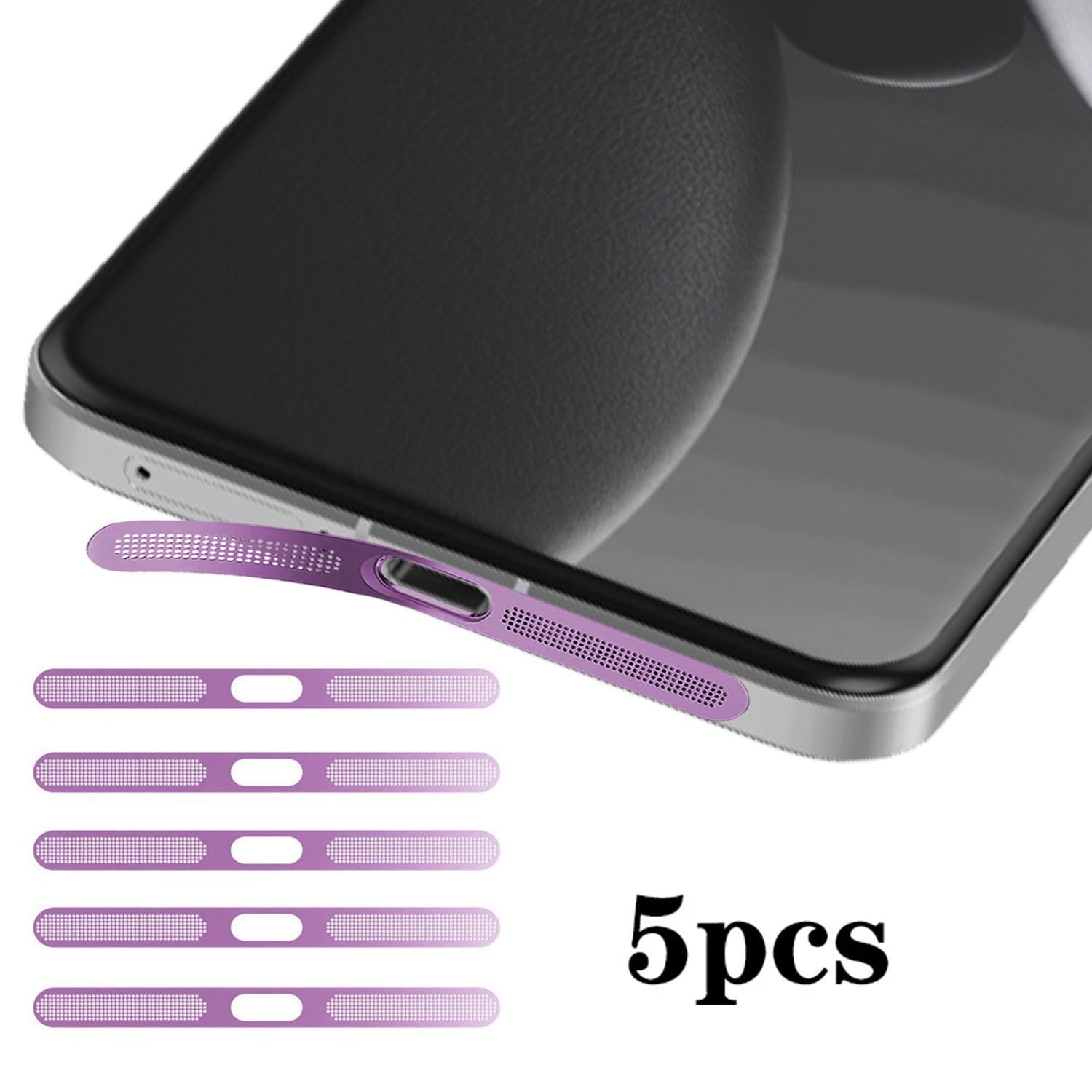 For Xiaomi 15 Ultra 5pcs High-Density Metallic Integrated Speaker Dust Cover(Purple)