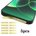 For Xiaomi 17 Pro Max 5pcs High-Density Metallic Integrated Speaker Dust Cover(Gold)