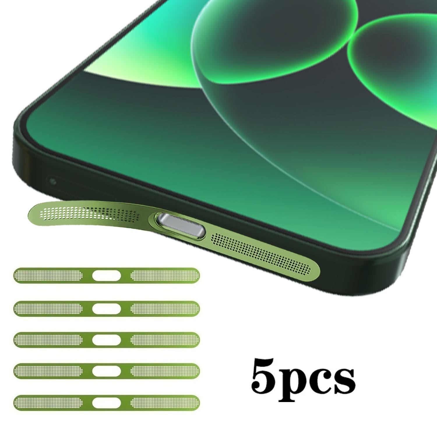 For Xiaomi 17 Pro 5pcs High-Density Metallic Integrated Speaker Dust Cover(Green)
