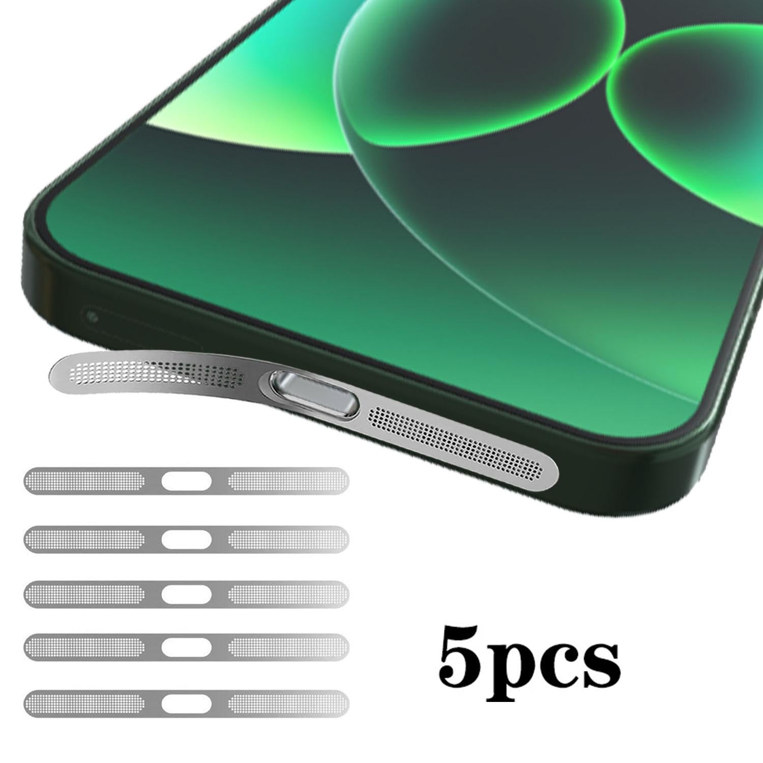 For Xiaomi 17 5pcs High-Density Metallic Integrated Speaker Dust Cover(Silver)
