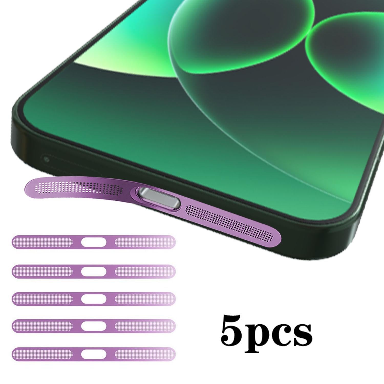For Xiaomi 17 5pcs High-Density Metallic Integrated Speaker Dust Cover(Purple)