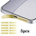 For OPPO Reno15 5pcs High-Density Metallic Integrated Speaker Dust Cover(Gold)