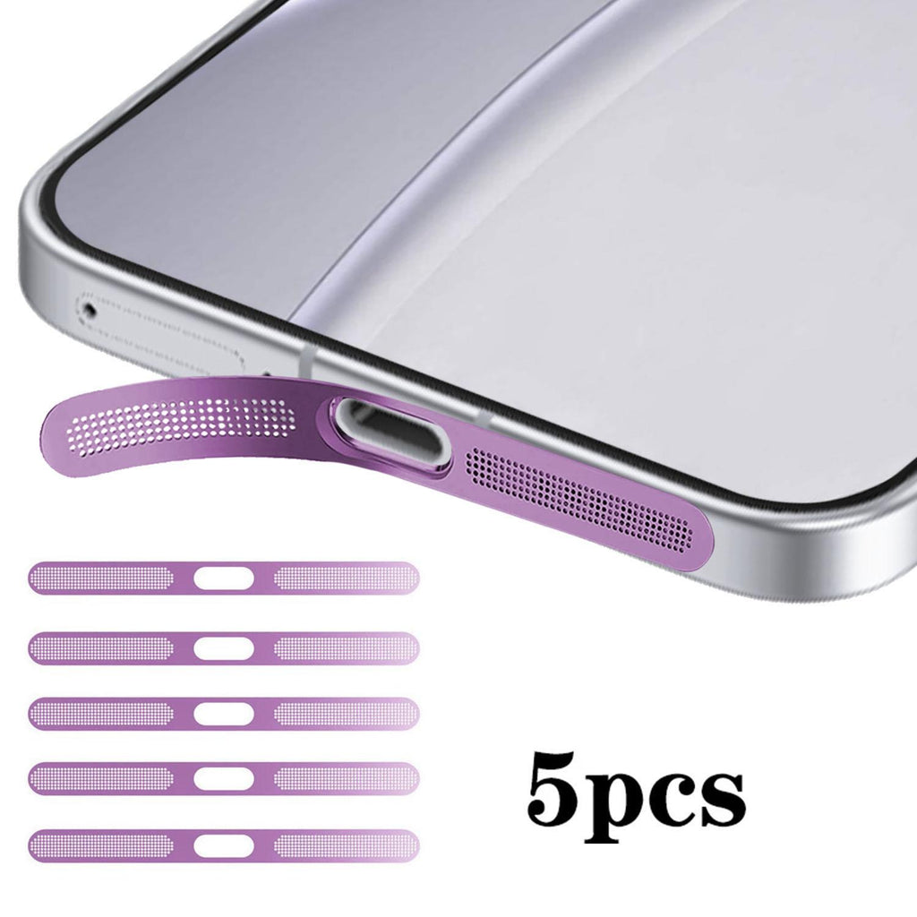 For OPPO Reno15 FS 5pcs High-Density Metallic Integrated Speaker Dust Cover(Purple)