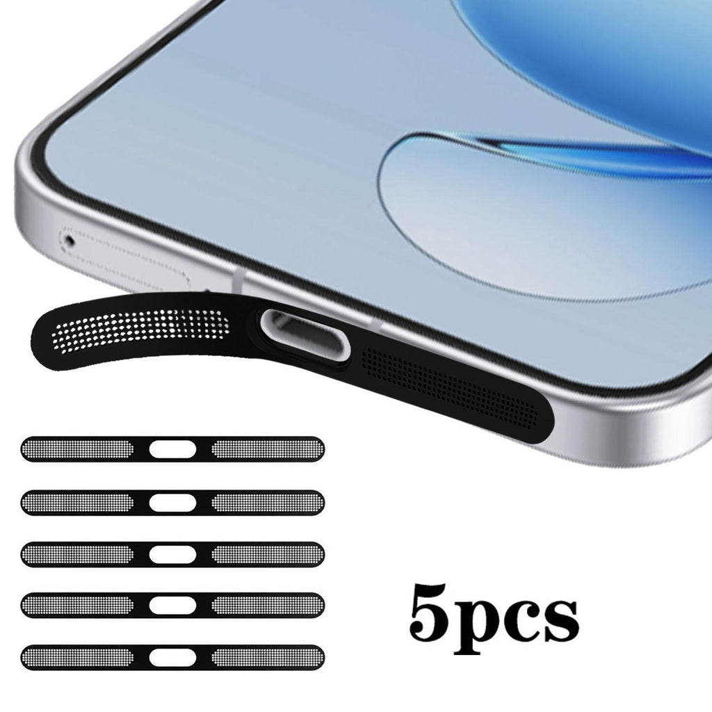 For OPPO Reno14 Pro 5pcs High-Density Metallic Integrated Speaker Dust Cover(Black)