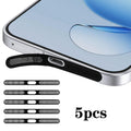 For OPPO Reno14 5pcs High-Density Metallic Integrated Speaker Dust Cover(Black)