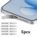 For OPPO Reno14 5pcs High-Density Metallic Integrated Speaker Dust Cover(Silver)