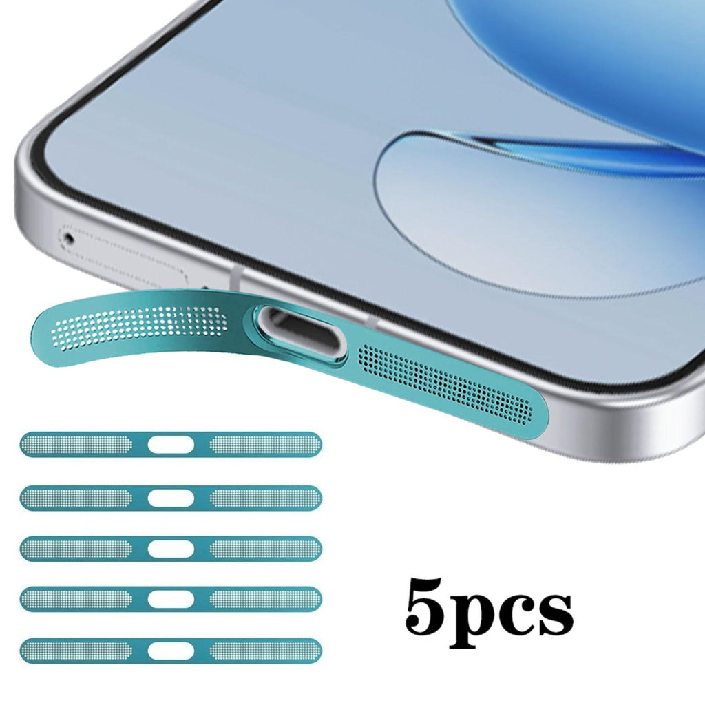 For OPPO Reno14 5pcs High-Density Metallic Integrated Speaker Dust Cover(Blue)