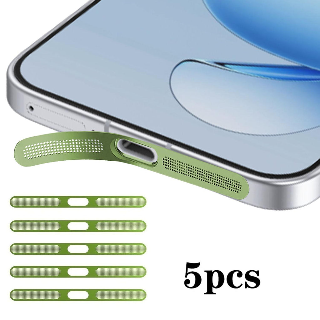 For OPPO Reno14 5pcs High-Density Metallic Integrated Speaker Dust Cover(Green)