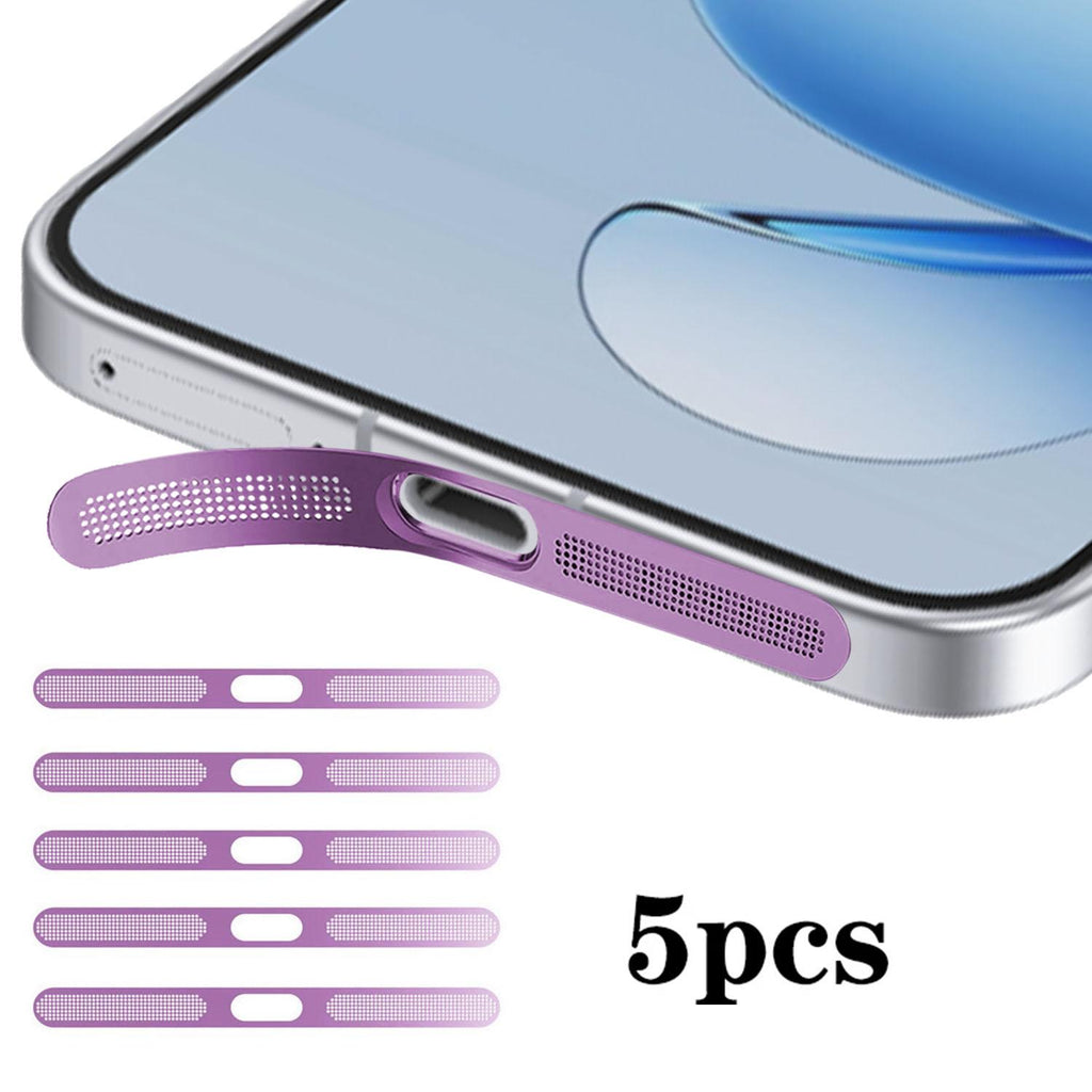 For OPPO Reno14 5pcs High-Density Metallic Integrated Speaker Dust Cover(Purple)