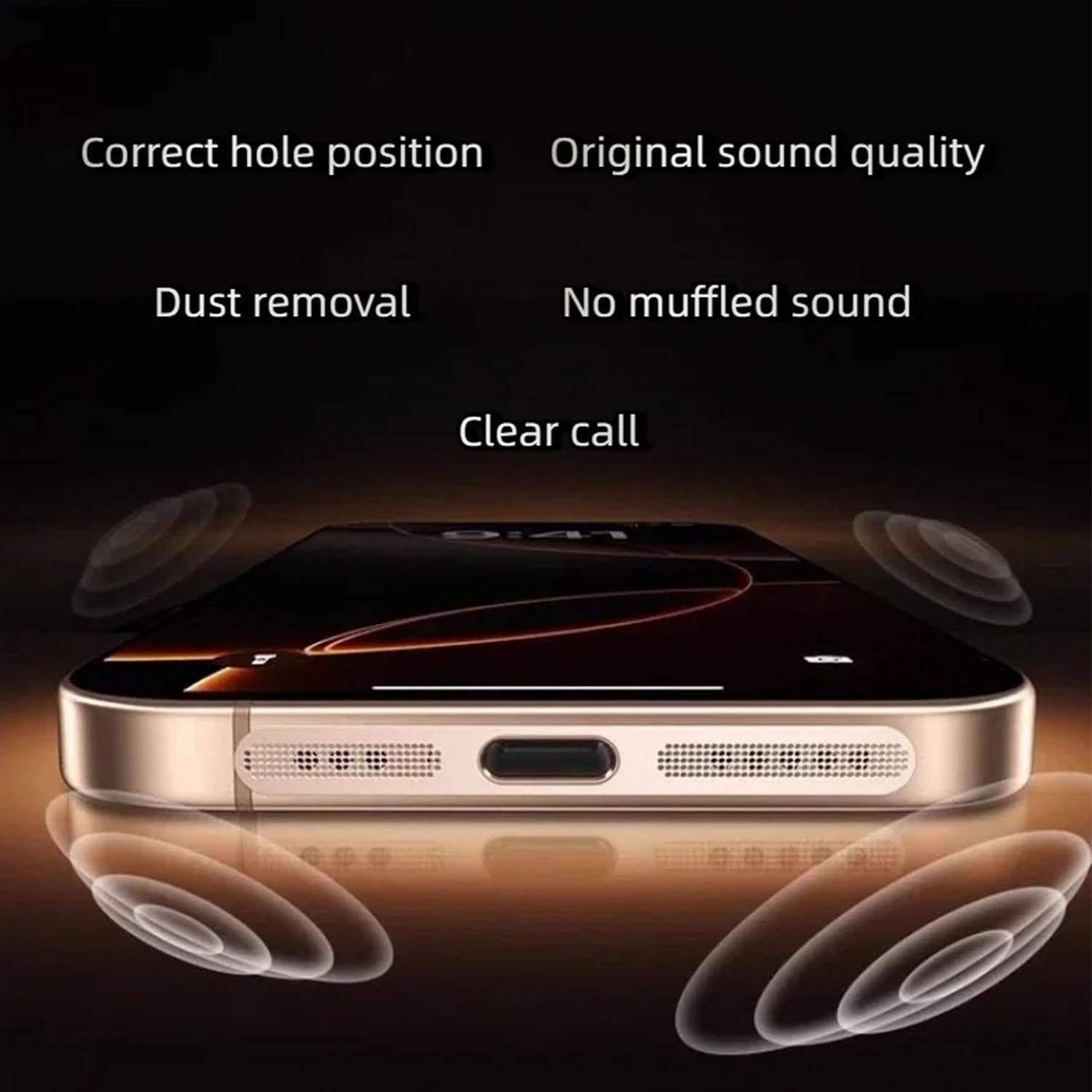 For OPPO Reno15 5pcs High-Density Metallic Integrated Speaker Dust Cover(Green)