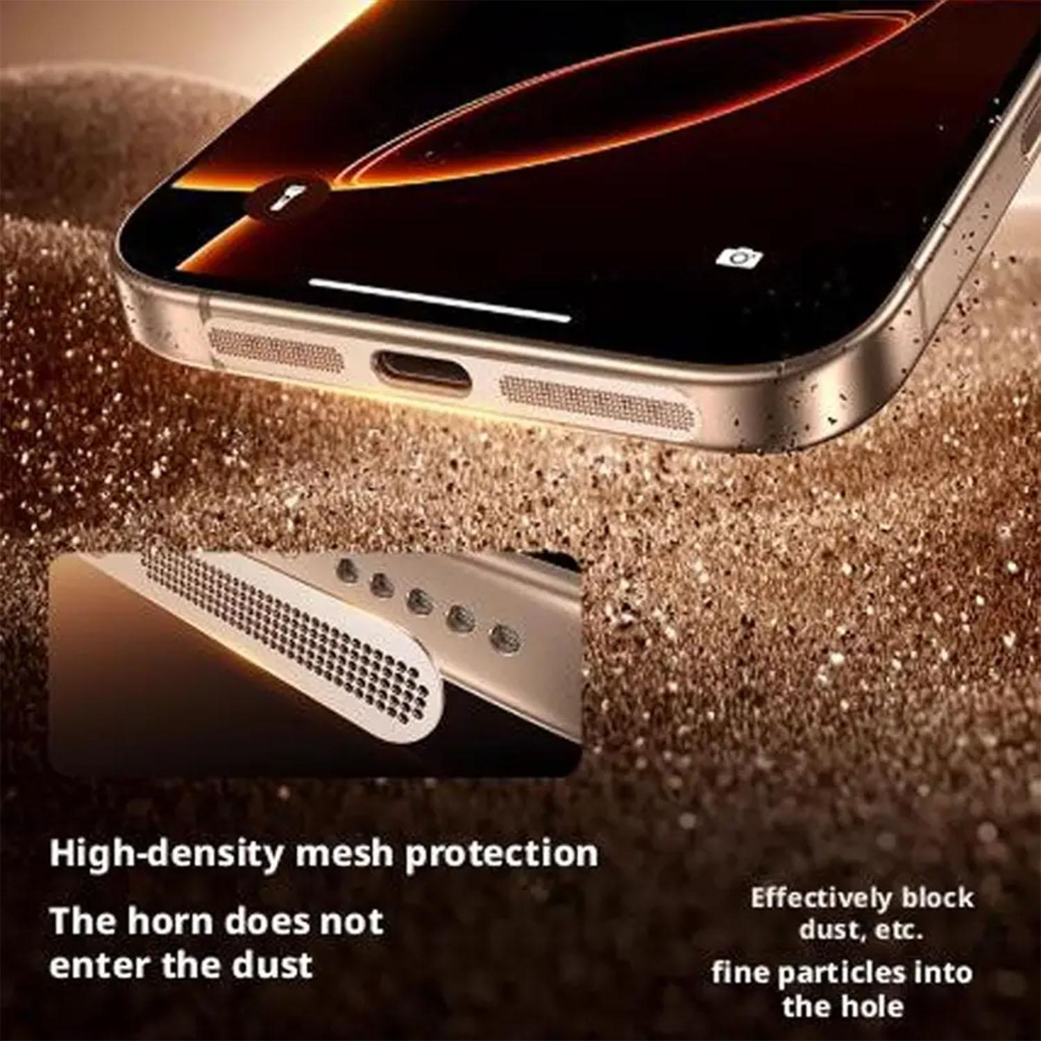 For OPPO Reno14 5pcs High-Density Metallic Integrated Speaker Dust Cover(Gold)