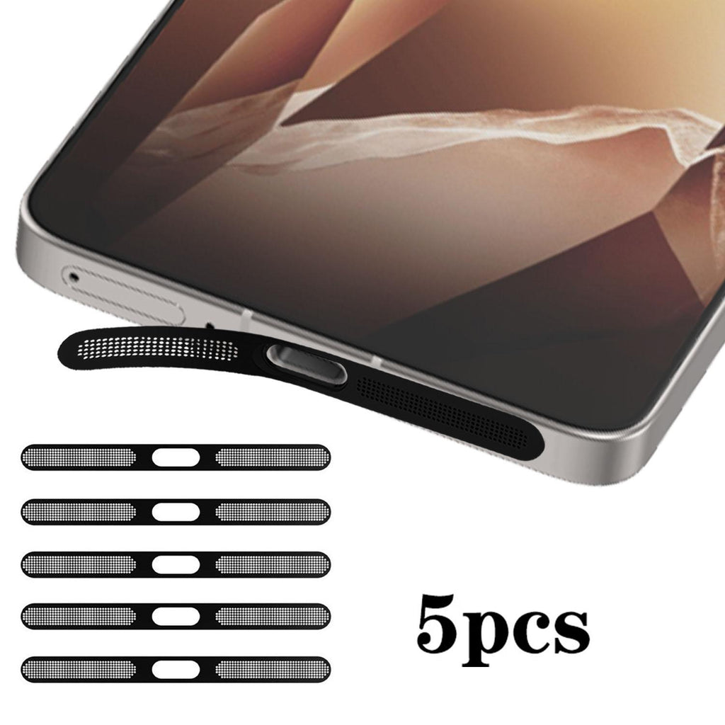 For OnePlus Ace 5 Pro 5pcs High-Density Metallic Integrated Speaker Dust Cover(Black)