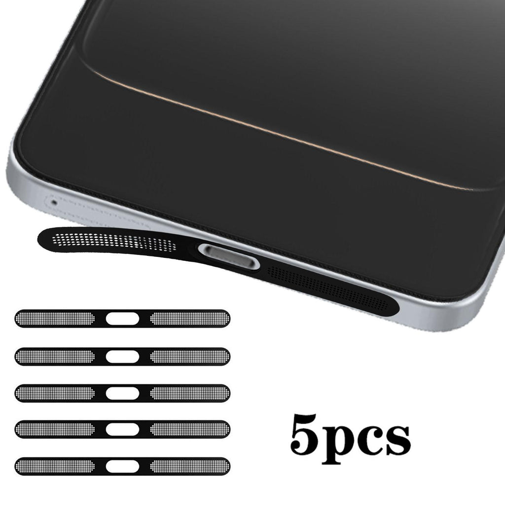 For OnePlus 13s 5pcs High-Density Metallic Integrated Speaker Dust Cover(Black)