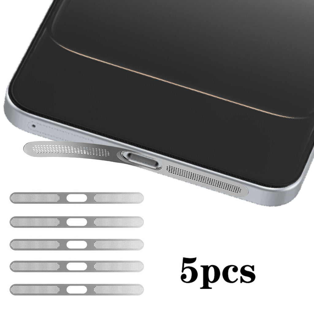 For OnePlus 13s 5pcs High-Density Metallic Integrated Speaker Dust Cover(Silver)