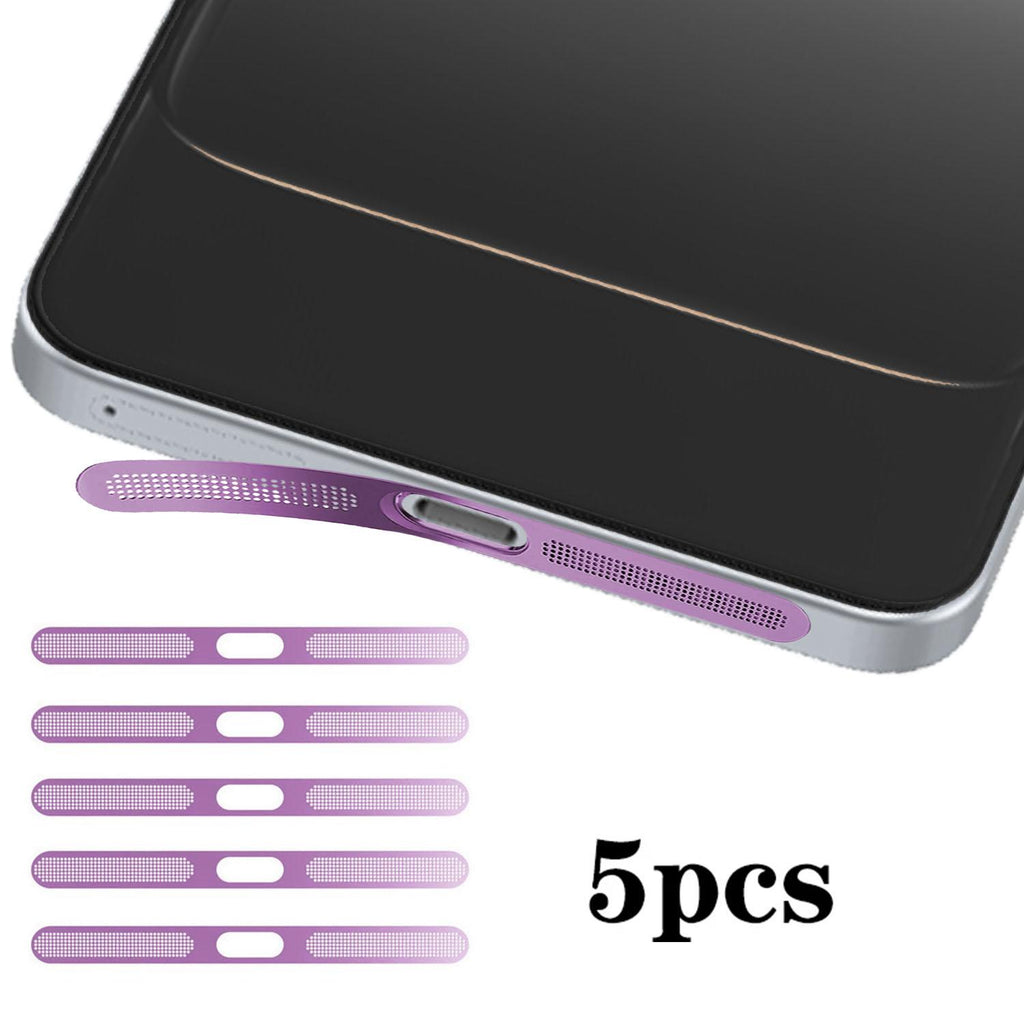 For OnePlus 13T 5pcs High-Density Metallic Integrated Speaker Dust Cover(Purple)