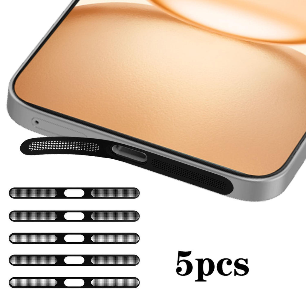 For Honor Power 5pcs High-Density Metallic Integrated Speaker Dust Cover(Black)