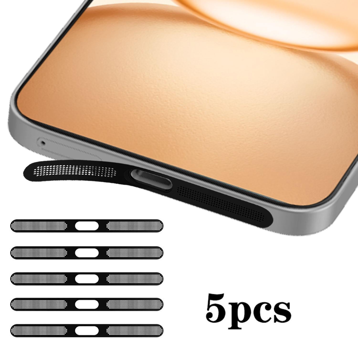 For Honor Power 5pcs High-Density Metallic Integrated Speaker Dust Cover(Black)
